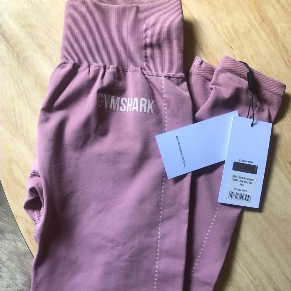 Gymshark Pebble Pink lightweight seamless tights